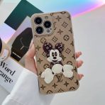 Fashionable iPhone case with iconic Mickey Mouse and LV design