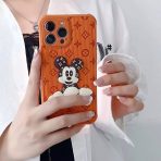Chic iPhone case adorned with Mickey Mouse and Louis Vuitton