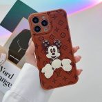 Luxurious designer iPhone case with Mickey Mouse and LV motif