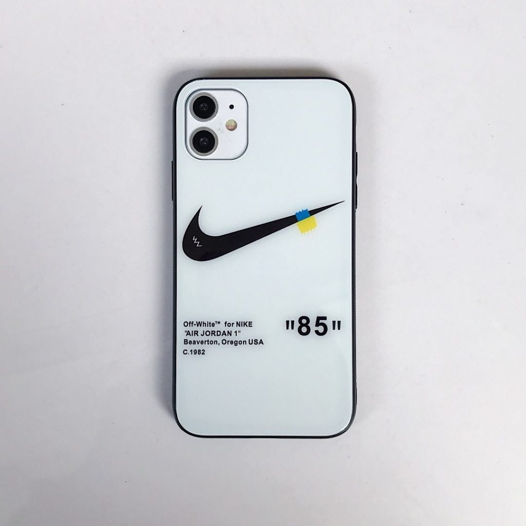 OFF WHITE X NIKE 85 TEMPERED GLASS IPHONE CASE - best-skins