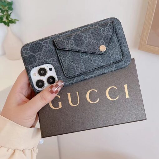 GUCCI LUXURY IPHONE CASE WITH CARD HOLDER