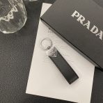 Stylish Prada Logo Keychain, blending luxury and functionality