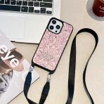 Premium Prada iPhone case with stylish crossbody strap