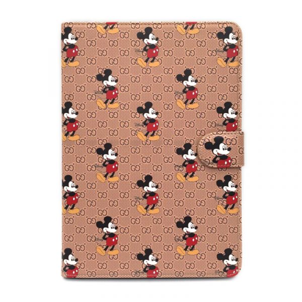 Luxury iPad case featuring Mickey Mouse and Gucci design