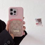 Coach iPhone Case in multiple colors with signature logo and card holder